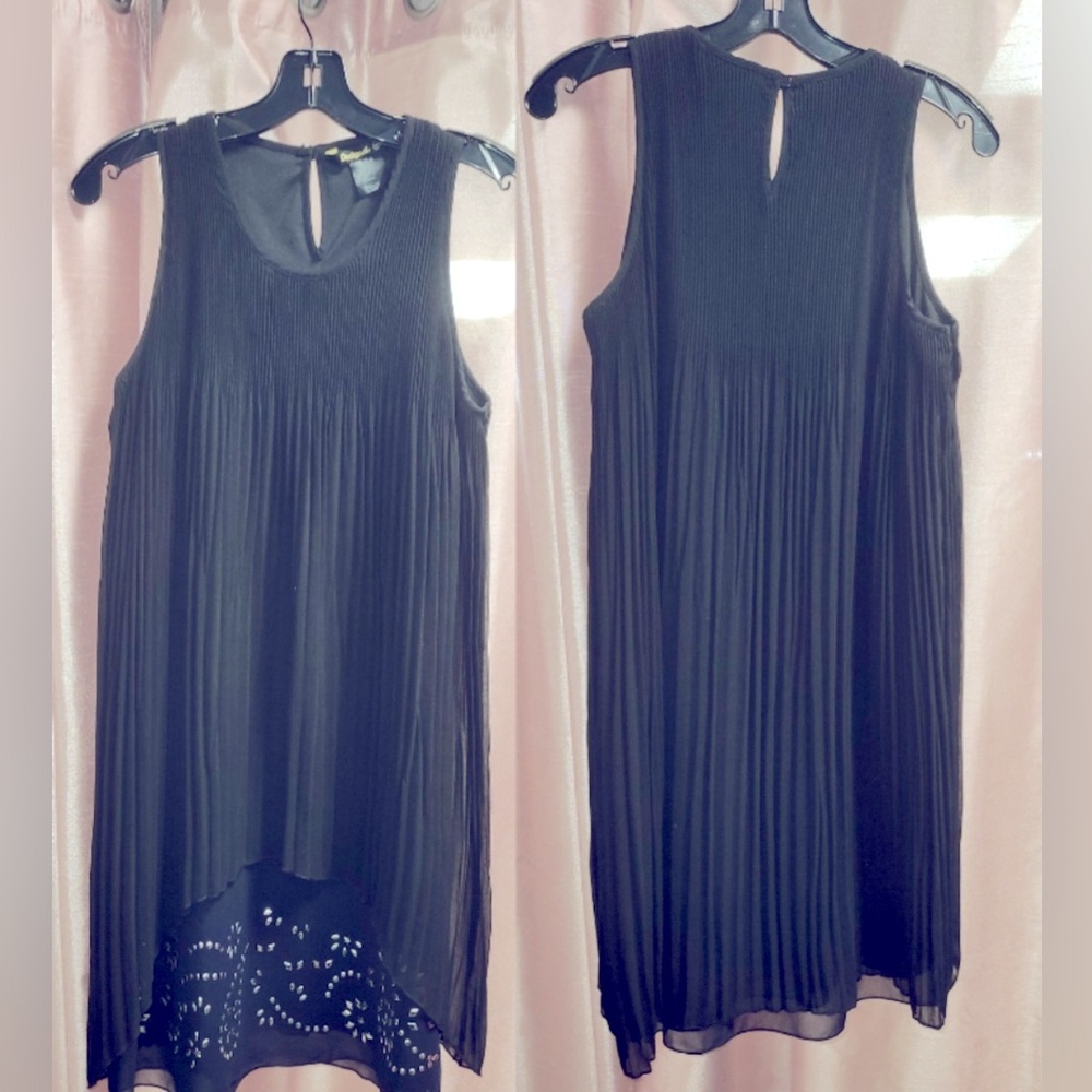 Desigual Chiffon Pleated Dress Black